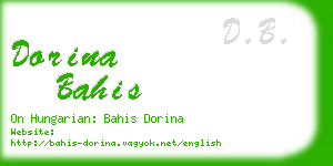 dorina bahis business card